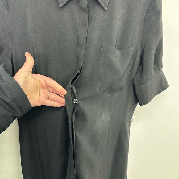 Altuzarra Women’s Black Silk Printed Orange Multicolored Ombre Print Shortsleeve - Picture 11 of 11